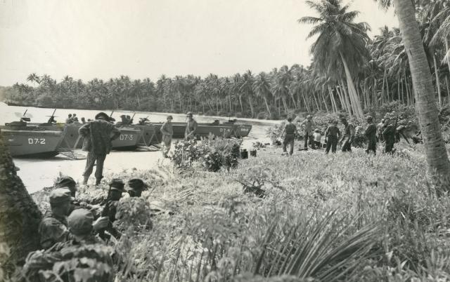 Establishing a beachhead HQ at Pokonian Plantation, the boat crews fanned out to explore the atoll and collect vital data.  A mile south, a harsh greeting awaited.