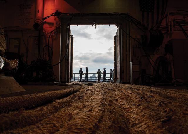 USS George H. W. Bush Departs Drydock