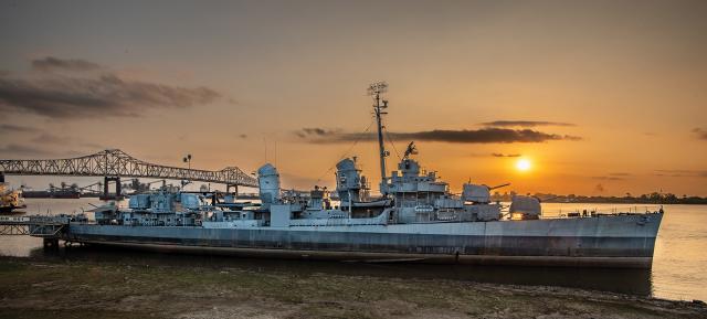 Kidd at Sunset CDR David Glazier, USN (Ret.) The restored USS Kidd (DD-661) at her mooring in Baton Rouge, Louisiana, May 2023