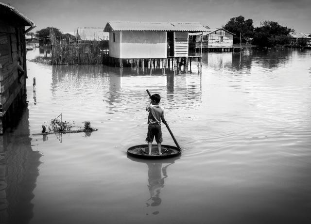 	Nueva Venecia CAPT Javier Arcenillas, Spanish Marine Infantry (Ret.) A child prepares to go to school  in the Palafito town of Nueva Venecia, Colombia.