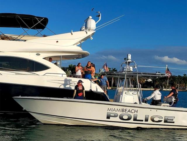 Miami police boat