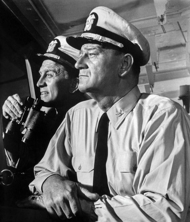 John Wayne and Kirk Douglas in "In Harm's Way."