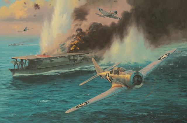  SBD Dauntless dive-bombers from the USS Yorktown