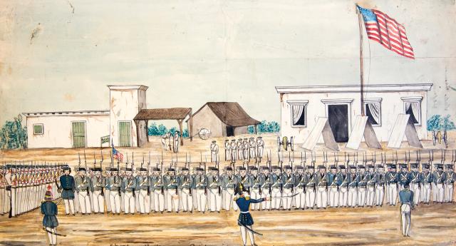 The U.S. garrison at La Paz. In November 1847, loyalist Captain Manuel Pineda decided to strike against the Americans at San Jose del Cabo and La Paz. Lieutenant Worden and the Southampton likely reinforced and resupplied both garrisons, helping stabilize the situations. 