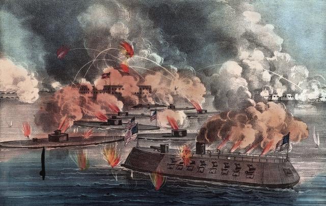 Mason assisted in the defensive preparations for Charleston, South Carolina, in the face of the U.S. Navy’s pending assault. When the attack came on 7 April 1863, “the U.S. squadron was fortunate it did not suffer greater damage as the mines started to explode.”