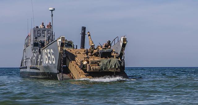 An M1A1 Abrams fitted with a deep-water wading kit can ford water up to six feet. Unfortunately, the M10 Booker lacks such a kit.