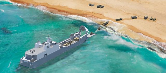 Concept illustration - light amphibious warship