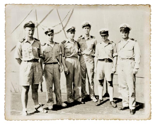 Officers of the O-19 after the rescue.