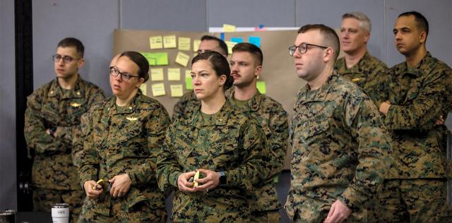 Members of the Marine Innovation Unit conducts annual training at Marine Corps Base Quantico, Virginia. In recent years, the officer professional military education has been criticized as not adequately preparing U.S. military officers for the modern operating environment.