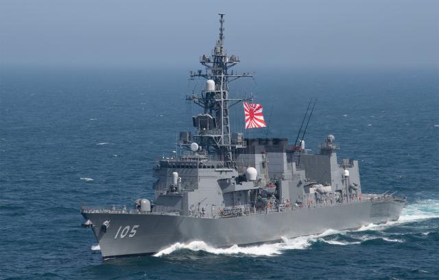 Japan Maritime Self-Defense Force destroyer Inazuma during a U.S.-Japan bilateral exercise.