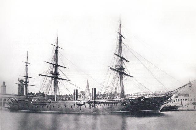 “The beginning of a new era in warship construction.” Built to counter French innovations across the Channel, the powerful, iron-hulled broadside ship HMS Warrior, launched in 1860, “announced the arrival of a new type of vessel, one of the handful of warships in history that at a stroke have rendered every other practically obsolete