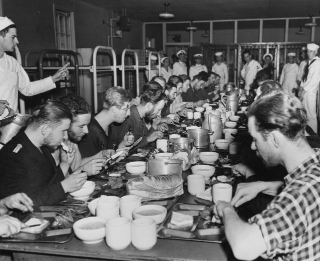German submariners, rescued by U.S. Coast Guardsmen