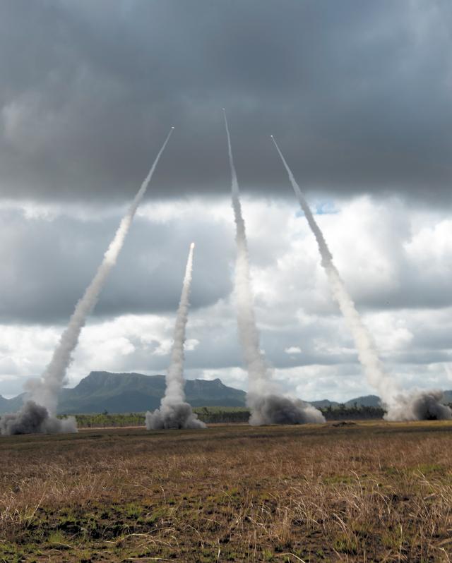 July’s Talisman Saber exercise in Australia included a live-fire demonstration by multiple high-mobility artillery rocket systems (HiMARS). The Marine Corps is seeking a variety of new tools to support integrated Navy–Marine Corps sea-control and sea-denial capabilities.