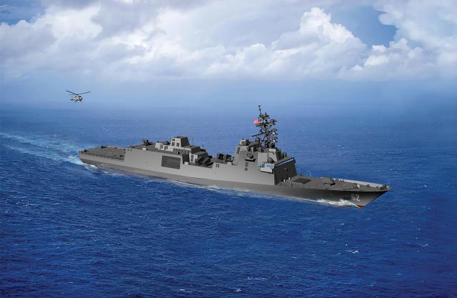 An artist’s rendering of the Constellation-class frigate