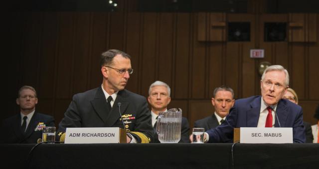 The past two presidential administrations have proposed saving money for new ship construction by canceling scheduled reactor refuelings (the USS George Washington [CVN-73] and Abraham Lincoln [CVN-72] under Navy Secretary Ray Mabus [right], and the Harry S. Truman [CVN-75], reportedly at the direction of Acting Defense Secretary Patrick Shanahan in 2019). But even retiring carriers early was halted by political inertia on Capitol Hill