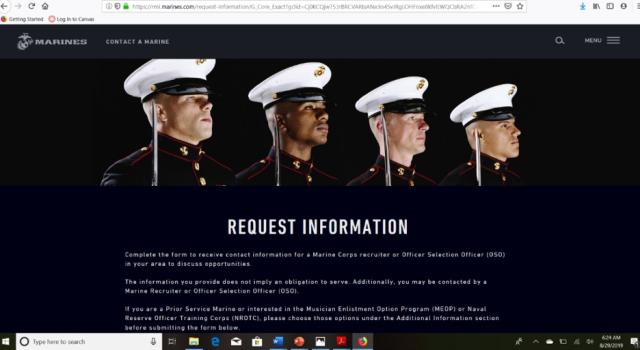 U.S. Marine Corps recruiting image