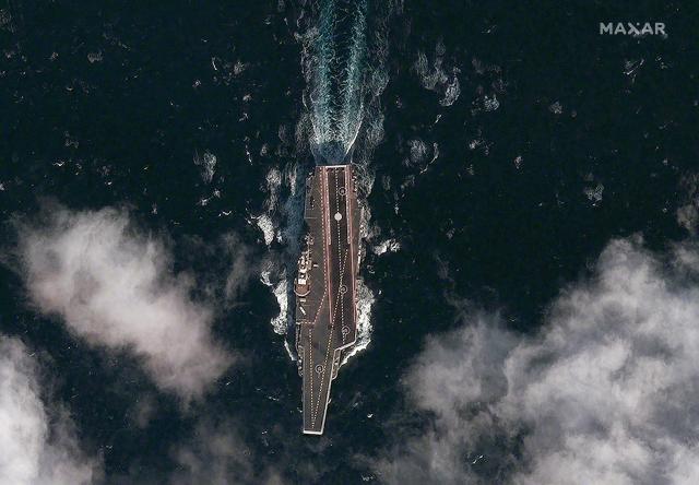 The ability of smallsat constellations to rescan every spot on earth multiple times per day makes the ocean fully observable, and leaves ships, including U.S. and Chinese warships (such as China’s aircraft carrier Liaoning, shown), unable to hide. 