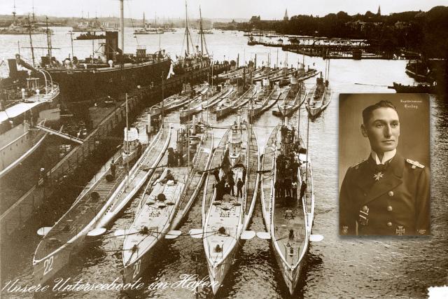 Just as the submarine factor favored the Allies in the early phase, so too would U-boats favor the Central Powers in the Gallipoli denouement: Commanding the U-boat U-21 (far right, foreground), Kapitänleutnant Otto Hersing garnered a pair of telling nicknames: Zerstörer von Schlachtschiffen (“destroyer of battleships”) and Retter der Dardanellen (“savior of the Dardanelles”).