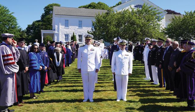 Students graduate from the Naval War College. Navy leaders have signaled the importance of education, but Navy slots continue to go unfilled at the Naval War College. The college should build on the success of remote learning during the COVID-19 pandemic and offer remote war college to junior and senior officers.
