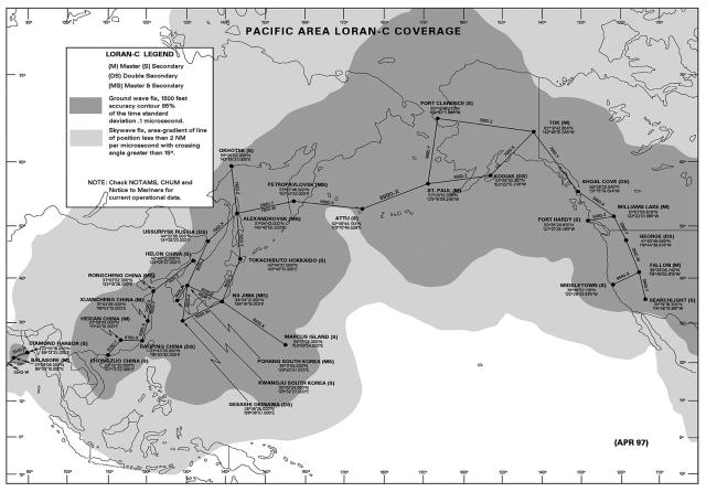 Pacific Area Loran-C Coverage