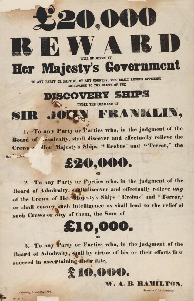 Reward Poster Franklin Expedition