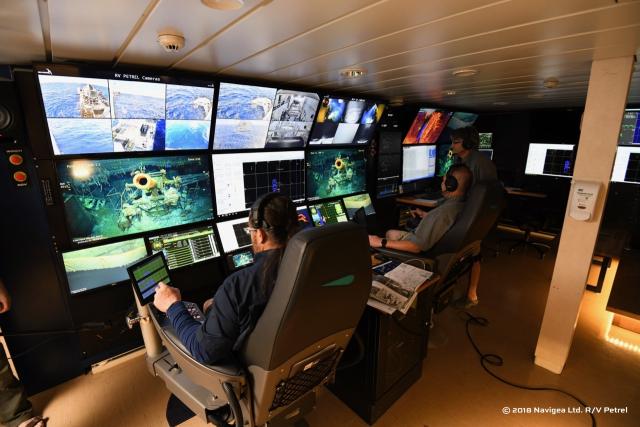 Control room onboard Petrel