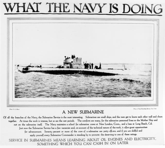 Recruiting Poster: What the Navy is Doing: a New Submarine