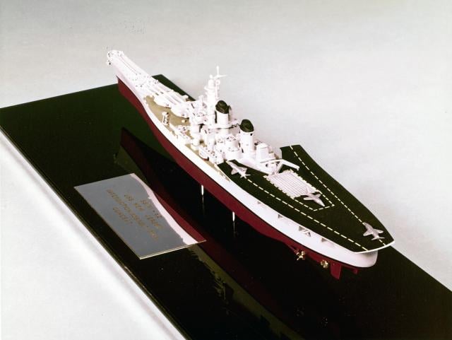 Starboard quarter view of the interdiction/assault ship model