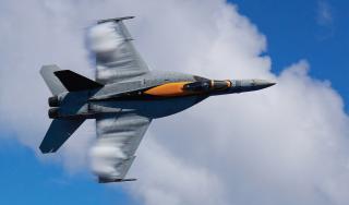 An F/A-18E Super Hornet flies during an air power demonstration. The Navy has about 350 F/A-18 Super Hornets and 75 Growlers in its inventory, and there will not be any more produced after 2025. With the Super Hornet’s replacement years from coming off the line, the Navy will face a significant inventory problem should it come to a war over Taiwan.