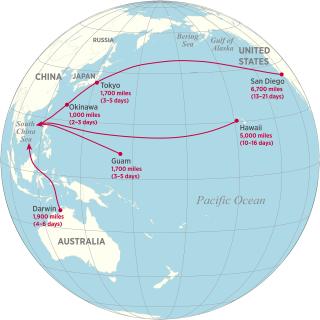 Figure 1: Distances and Transit Time to the South China Sea. The Heritage Foundation 