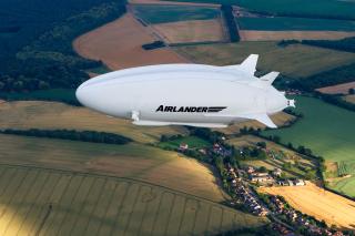 The Airlander 10 Hybrid Airship in flight. 