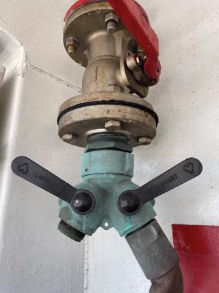 Service members on board the USCGC Venturous (WMEC-625) used a 3-D printer to replace broken and cracked handles on the Y-gate, which allows a fireplug to feed into two separate hoses. The Coast Guard uses three phases to decide what to print: triage, development, and deployment.