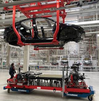 car body in factory