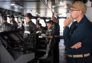 U.S. Navy Lieutenant (junior grade) Caleb Miller of the USS Hopper (DDG-70) 