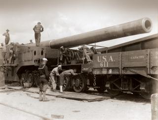 A 14-inch, 50-caliber railway gun