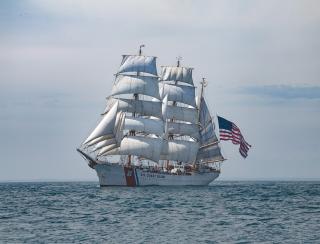 Commissioned into the Coast Guard in 1946, the barque Eagle (WIX-327) provides Coast Guard Academy cadets and officer candidates unparalleled sail and leadership training.