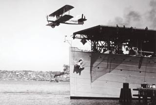 aircraft takes off from the USS Langley (CV-1)