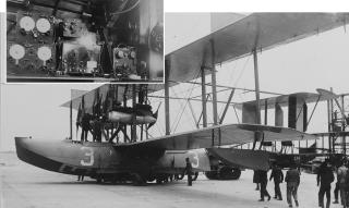 The Navy-Curtiss flying boats (NCs) were equipped with a 75-mile short-range and 300-mile long-range radio set. During the NC-3’s historic but unsuccessful transatlantic flight, they allowed her to communicate with the other NCs, as well as the ships positioned along the route.