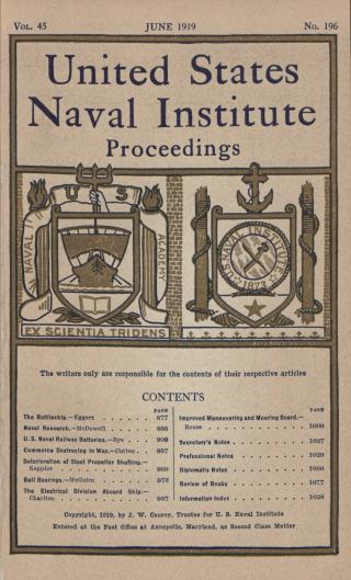 Proceedings June 1919 Vol. 45/6/196 Cover