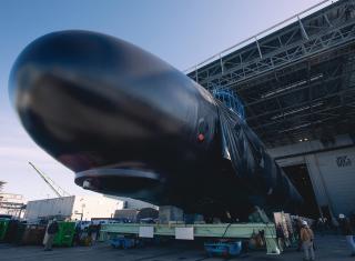 The PCU New Jersey (SSN-796) is rolled out for her launch in April 2022.