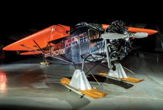 Stars and Stripes, on display at the Steven F. Udvar-Hazy Center near Dulles International Airport, shows its wing-folding capability.