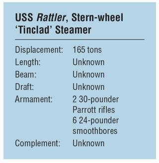 USS Rattler, Stern-wheel ‘Tinclad’ Steamer
