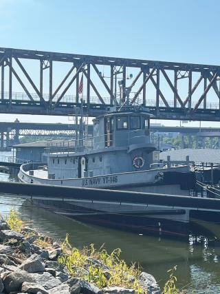 The Hoga (YT-146) is on exhibit at the Arkansas Inland Maritime Museum in North Little Rock, Arkansas.