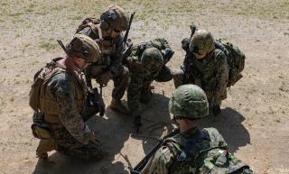 U.S. Marines from the 31st Marine Expeditionary Unit (MEU) and soldiers of the JGSDF 2nd Amphibious Rapid Deployment Regiment during Iron Fist 24. A revised training cycle should include not only Japan Maritime and Air Self-Defense Force elements, but also increased participation by U.S. forces, particularly the 31st MEU and the U.S. Air Force 374th Airlift Wing’s C-130Js.