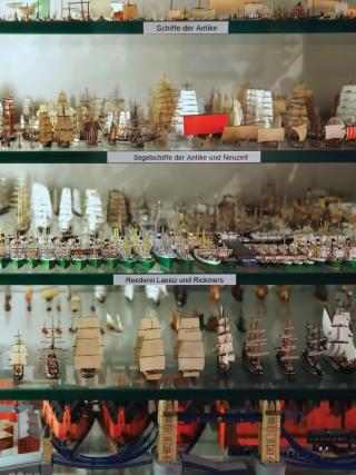 On the museum’s ninth deck, visitors can examine 50,000 miniature ships, all build to 1:1,250 scale, perhaps the largest collection of its kind in the world.