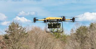 In October, the Marine Corps announced initial operational capability for the TRV-150C tactical resupply unmanned aircraft system (TRUAS). TRUAS has a nine-mile range and can transport up to 150 pounds of ammunition, food, medical supplies, and other cargo.