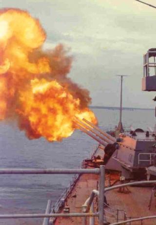 8-inch/55-caliber guns of the USS Newport News