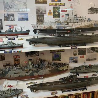 miniature ships from the Battle of the Atlantic 