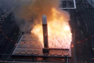 ATLANTIC OCEAN (Aug. 25, 2009) A Tactical Tomahawk Cruise Missile launches from the forward missile deck aboard the guided-missile destroyer USS Farragut (DDG 99) during a training exercise. This training exercise is part of a U.S. 2nd Fleet initiative to prepare ships to operate independently for non-traditional warfare missions such as counter-piracy and visit, board, search, and seizure. 