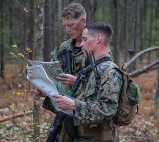 Marines attending the Special Operations Forces Fundamentals course fine-tune their map-reading and land-navigation skills. Many special operations capability specialists and combat service support Marines eventually rotate back to the conventional force, bringing with them lessons, experiences, and interagency connections. 
